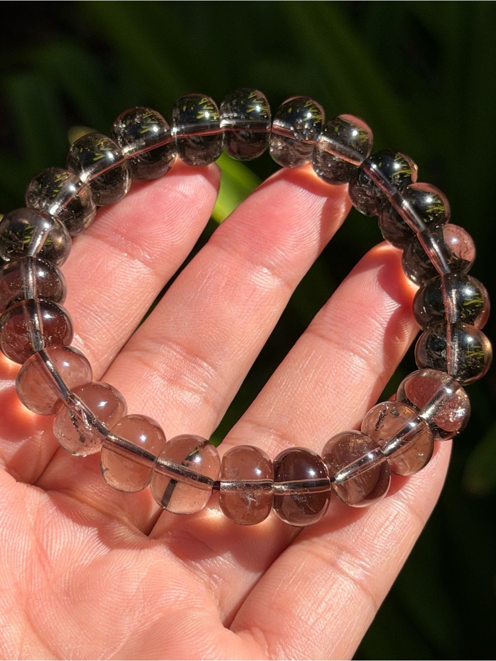 Smoky Quartz Beaded Stretch Bracelet - Women's Jewelry Palo